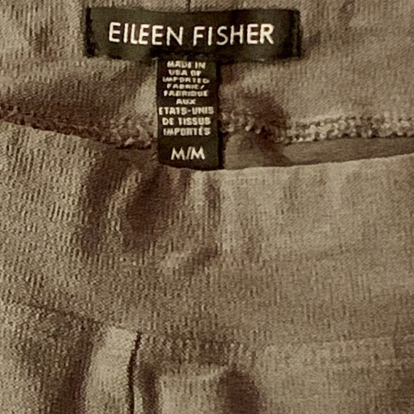 EILEEN FISHER crepe stretch Straight Leg Pants Elastic 32” W 26”inseam  M Gray - Picture 3 of 6